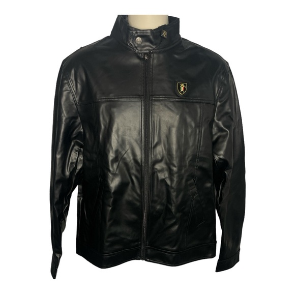 A collezioni Italia Other - A Collezioni Italia Black Faux Leather Motorcycle Jacket Size XL - NWT